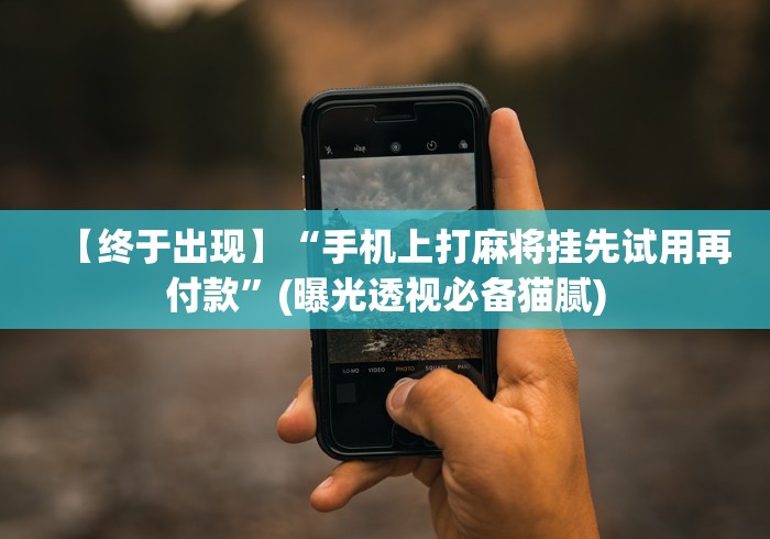 【终于出现】“手机上打麻将挂先试用再付款”(曝光透视必备猫腻)