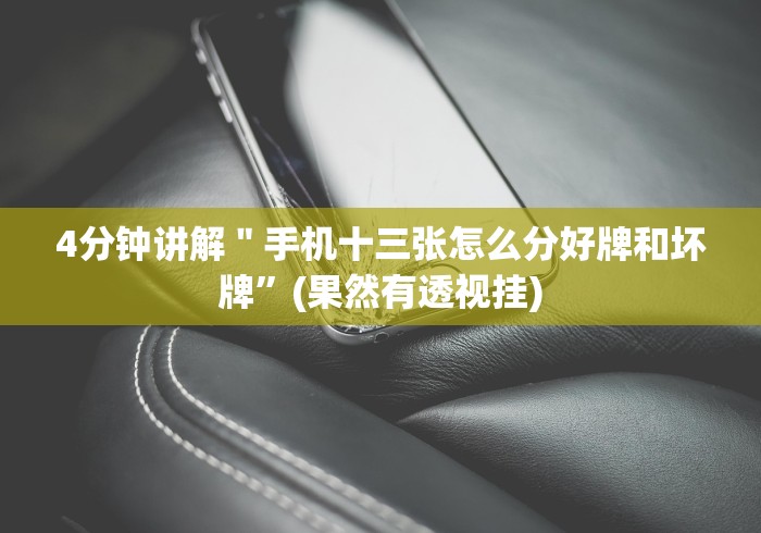 一分钟了解!七千游戏十三道是不是有挂”-详细教程