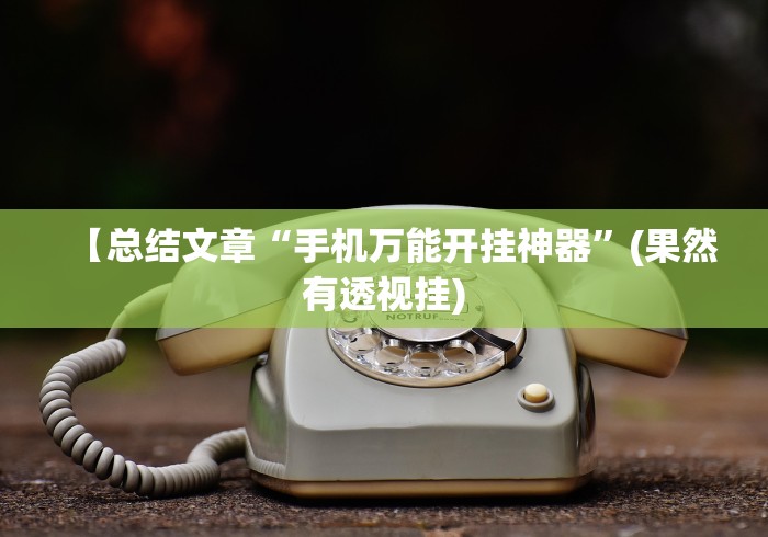 【总结文章“手机万能开挂神器”(果然有透视挂)