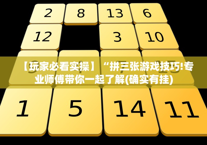 【玩家必看实操】“拼三张游戏技巧!专业师傅带你一起了解(确实有挂) 【玩家必看实操】“拼三张游戏技巧!专业师傅带你一起了解(确实有挂)
