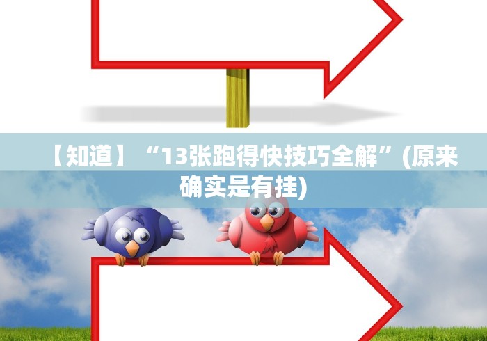 【知道】“13张跑得快技巧全解”(原来确实是有挂)