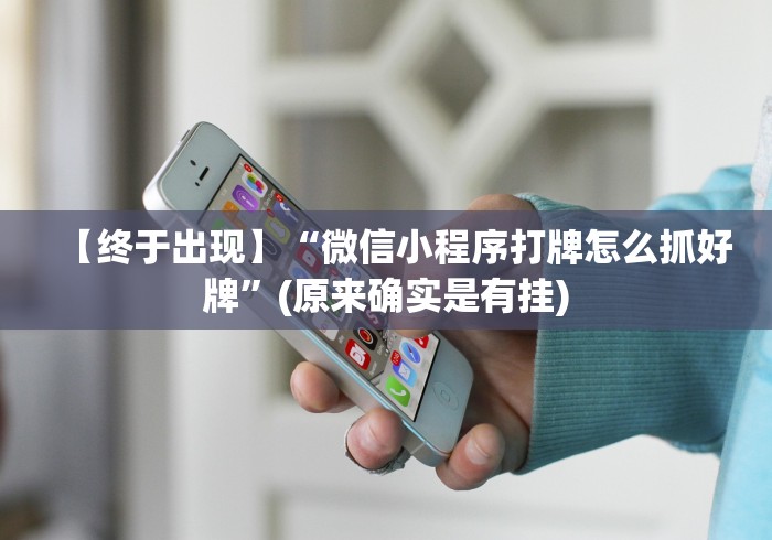 【终于出现】“微信小程序打牌怎么抓好牌”(原来确实是有挂)