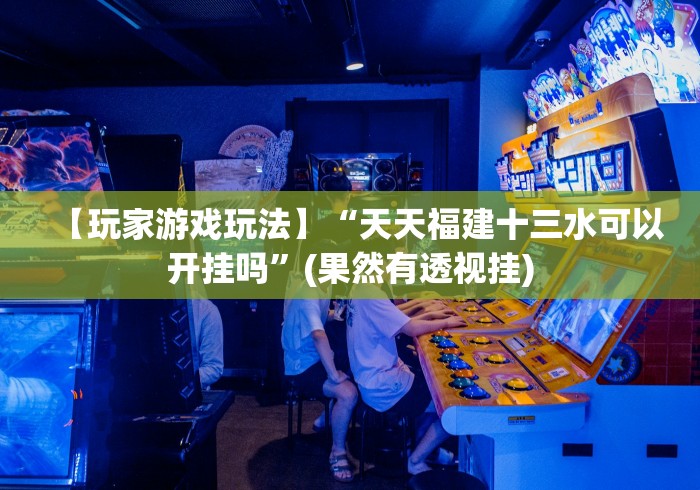 【玩家游戏玩法】“天天福建十三水可以开挂吗”(果然有透视挂)