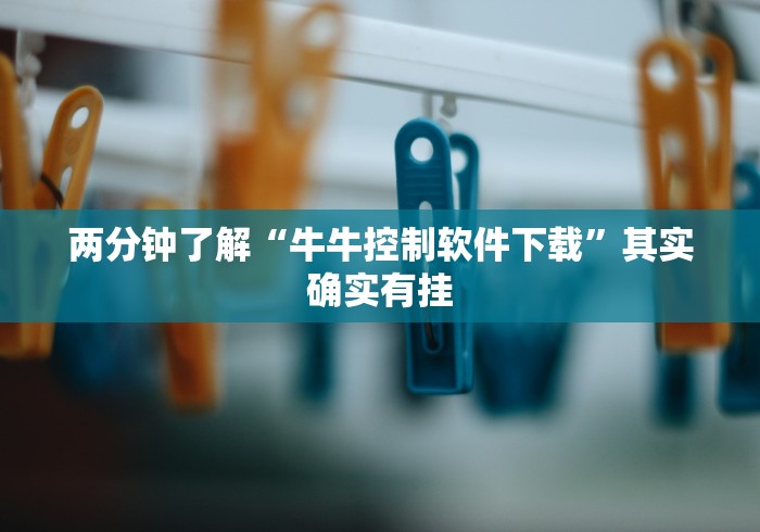 两分钟了解“牛牛控制软件下载”其实确实有挂