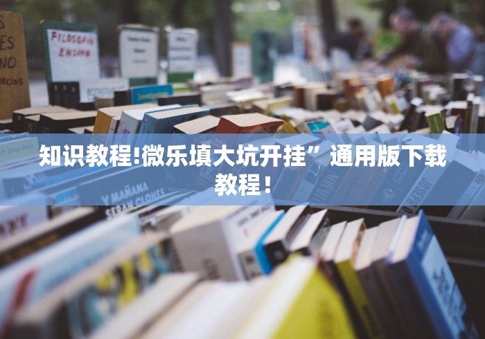 知识教程!微乐填大坑开挂”通用版下载教程！