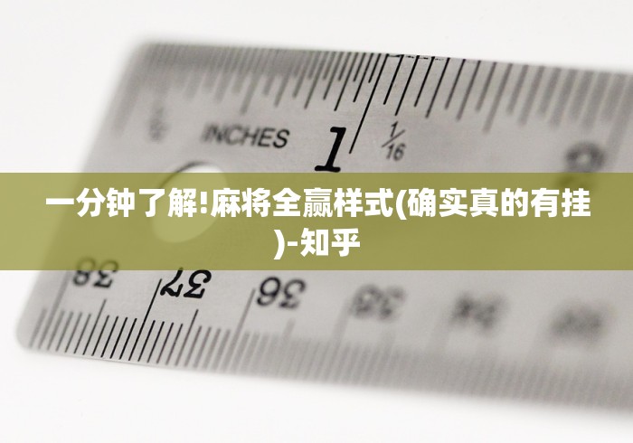 一分钟了解!麻将全赢样式(确实真的有挂)-知乎