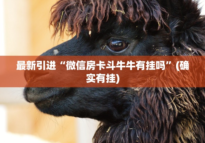 最新引进“微信房卡斗牛牛有挂吗”(确实有挂)