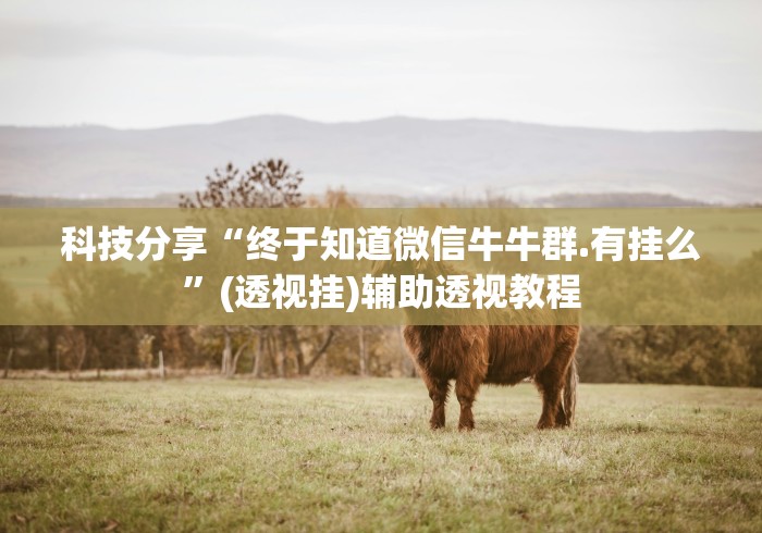科技分享“终于知道微信牛牛群.有挂么”(透视挂)辅助透视教程