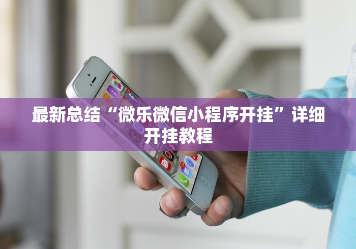 最新总结“微乐微信小程序开挂”详细开挂教程