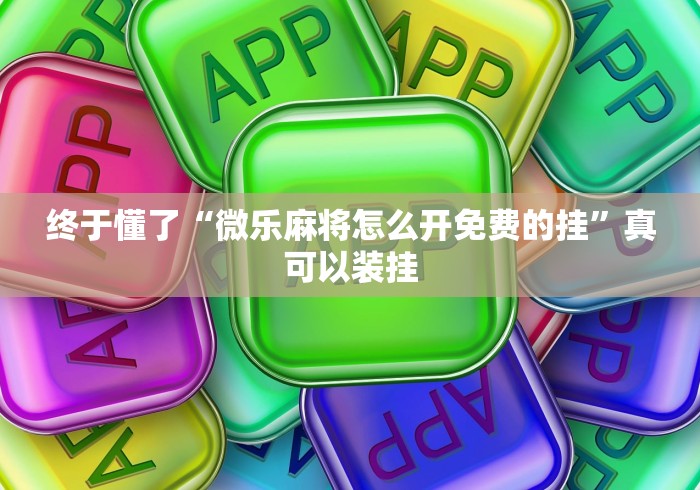 终于懂了“微乐麻将怎么开免费的挂”真可以装挂