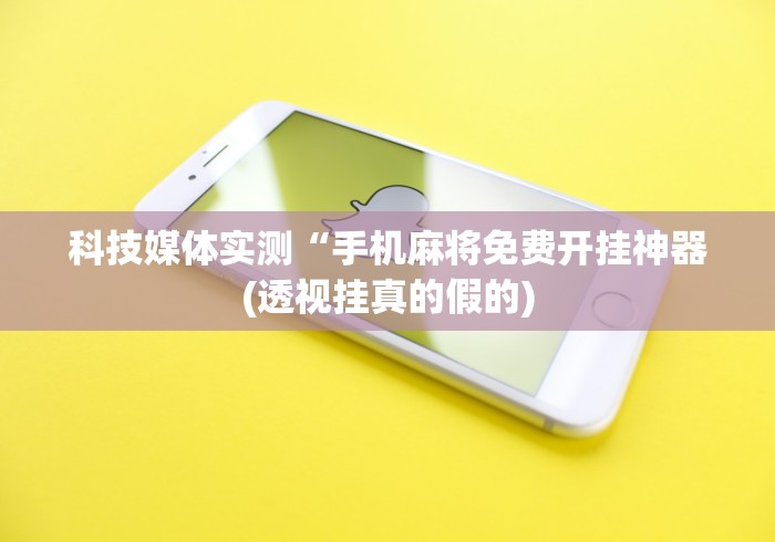 科技媒体实测“手机麻将免费开挂神器(透视挂真的假的)