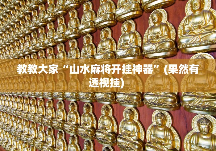 教教大家“山水麻将开挂神器”(果然有透视挂) 