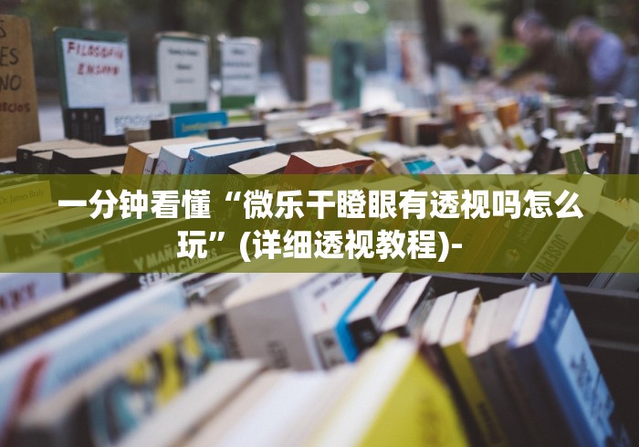 一分钟看懂“微乐干瞪眼有透视吗怎么玩”(详细透视教程)-