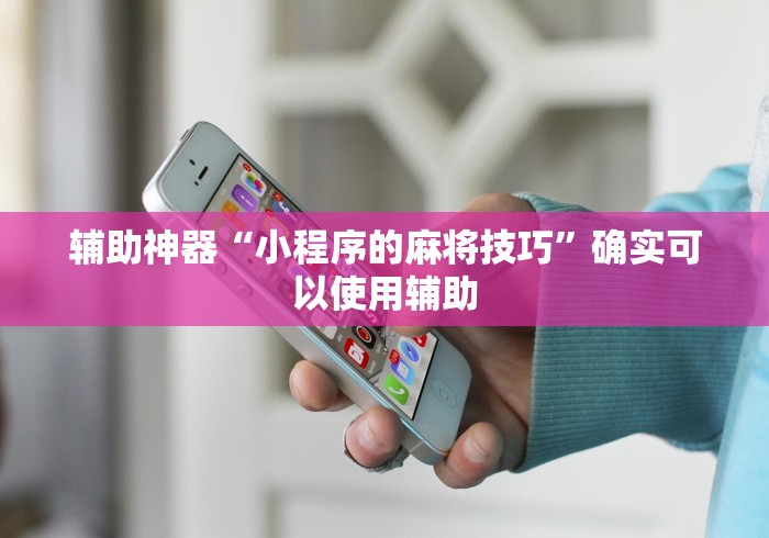 辅助神器“小程序的麻将技巧	”确实可以使用辅助