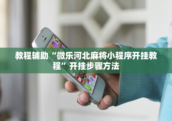 教程辅助“微乐河北麻将小程序开挂教程”开挂步骤方法