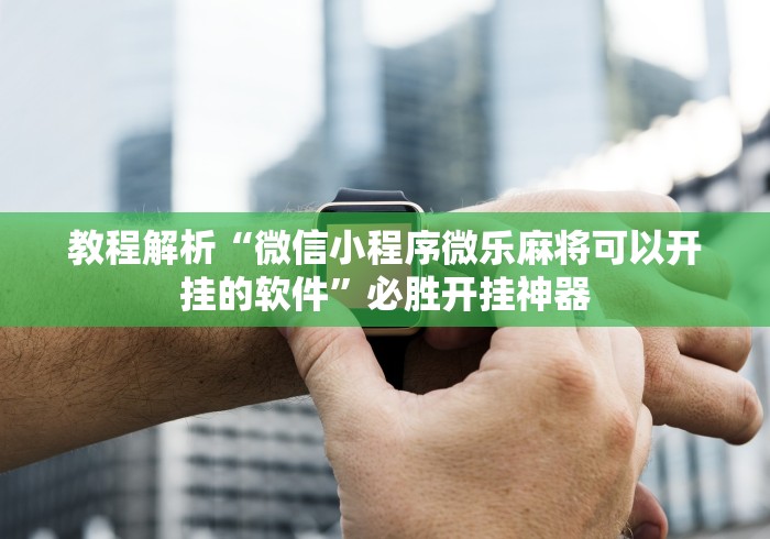 教程解析“微信小程序微乐麻将可以开挂的软件”必胜开挂神器