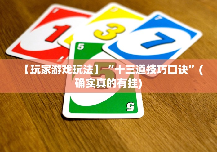 【玩家游戏玩法】“十三道技巧口诀”(确实真的有挂)
