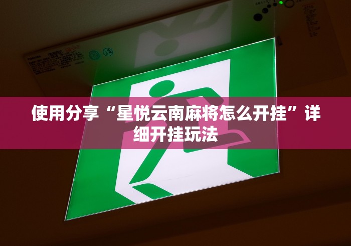 使用分享“星悦云南麻将怎么开挂”详细开挂玩法