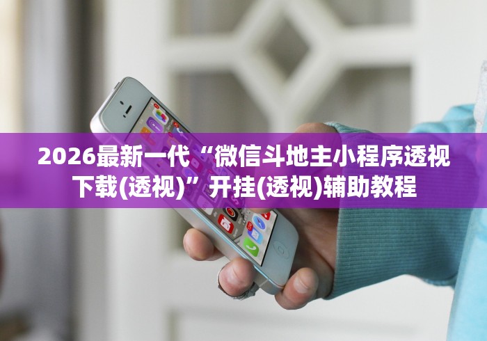2026最新一代“微信斗地主小程序透视下载(透视)”开挂(透视)辅助教程