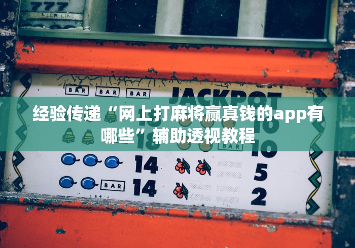经验传递“网上打麻将赢真钱的app有哪些”辅助透视教程