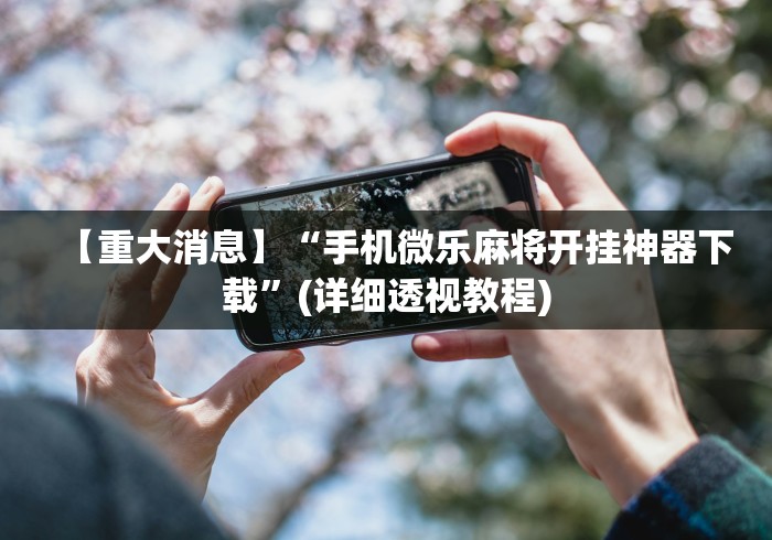 【重大消息】“手机微乐麻将开挂神器下载”(详细透视教程)
