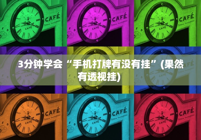 3分钟学会“手机打牌有没有挂”(果然有透视挂) 