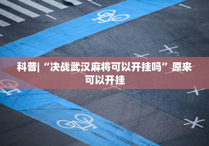 科普|“决战武汉麻将可以开挂吗”原来可以开挂