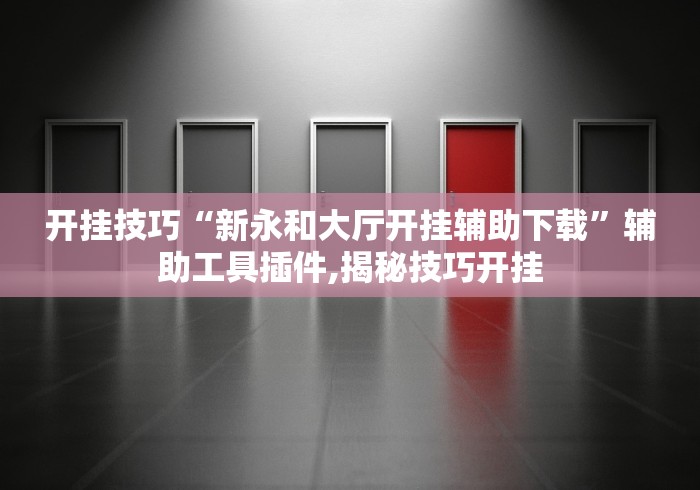 开挂技巧“新永和大厅开挂辅助下载”辅助工具插件,揭秘技巧开挂