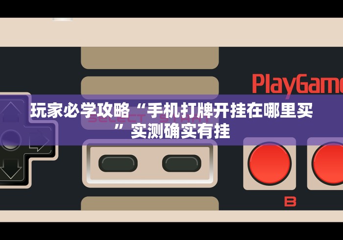 玩家必学攻略“手机打牌开挂在哪里买”实测确实有挂